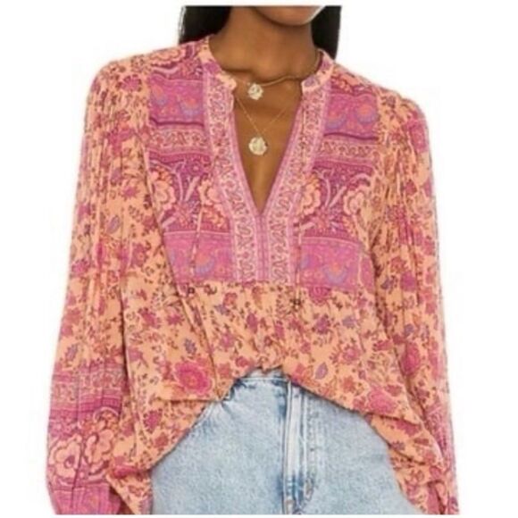 Spell & the Gypsy Folk Song Blouse Blossom Small Revolve - Picture 1 of 15